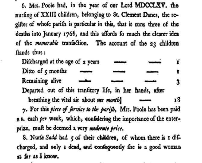 Jonas Hanway's published statement regarding Hannah Poole