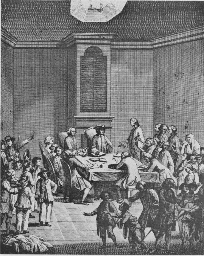 Ragged street children transformed into useful sailors by the Marine Society.  From Motives for the Establishment of the Marine Society (1757).