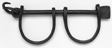 A set of wrought iron eighteenth-century shackles